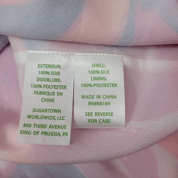 Lilly Pulitzer Jackie Shift‎ Dress Sz XS 100% Silk Bomber Blue Plume Blume 23198 - Picture 6 of 12